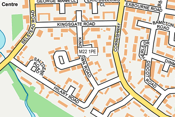 M22 1PE map - OS OpenMap – Local (Ordnance Survey)