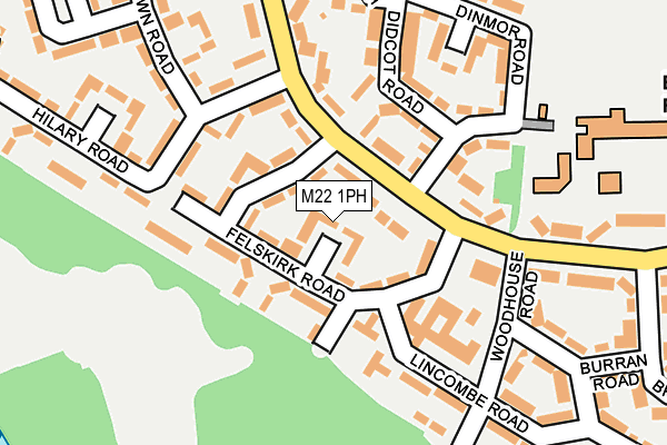 M22 1PH map - OS OpenMap – Local (Ordnance Survey)