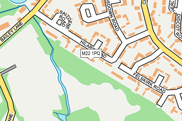 M22 1PQ map - OS OpenMap – Local (Ordnance Survey)