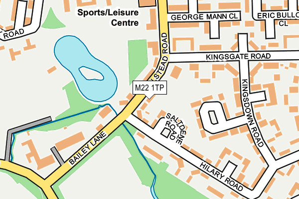 M22 1TP map - OS OpenMap – Local (Ordnance Survey)