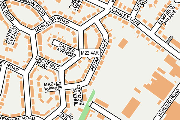 M22 4AR map - OS OpenMap – Local (Ordnance Survey)