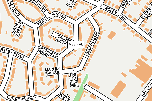 M22 4AU map - OS OpenMap – Local (Ordnance Survey)