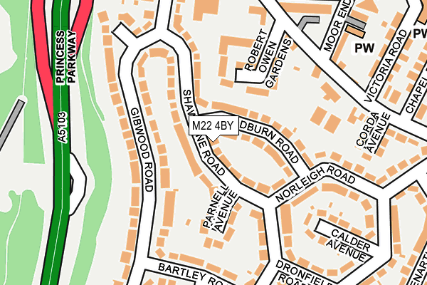 M22 4BY map - OS OpenMap – Local (Ordnance Survey)