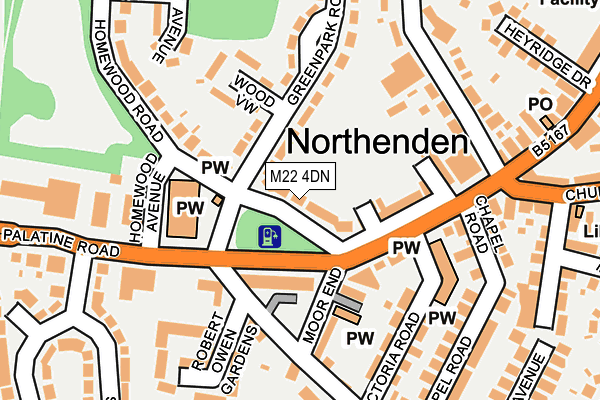 M22 4DN map - OS OpenMap – Local (Ordnance Survey)