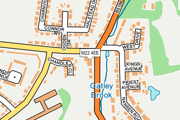 M22 4EE map - OS OpenMap – Local (Ordnance Survey)