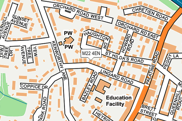 M22 4EN map - OS OpenMap – Local (Ordnance Survey)