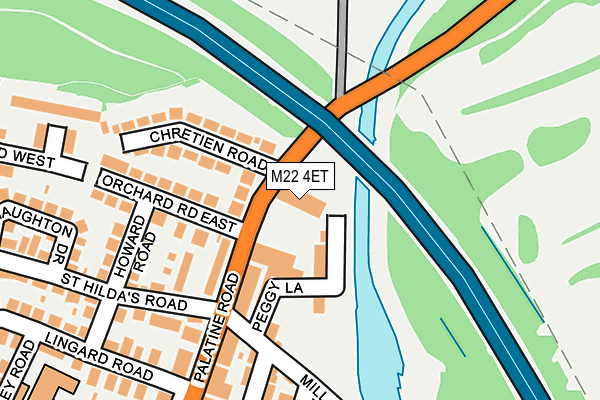 M22 4ET map - OS OpenMap – Local (Ordnance Survey)