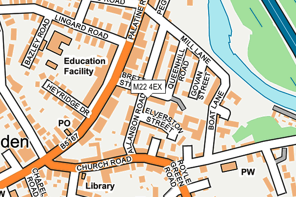 M22 4EX map - OS OpenMap – Local (Ordnance Survey)