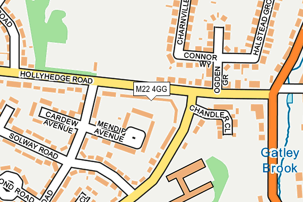 M22 4GG map - OS OpenMap – Local (Ordnance Survey)