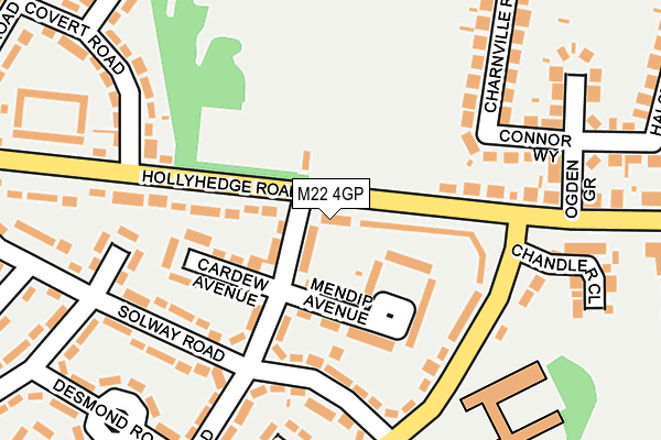 M22 4GP map - OS OpenMap – Local (Ordnance Survey)