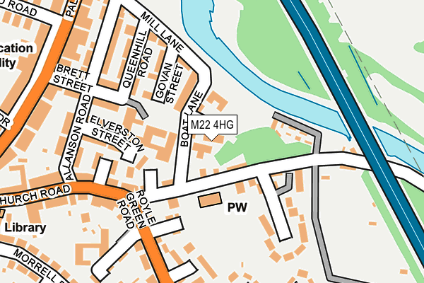 M22 4HG map - OS OpenMap – Local (Ordnance Survey)