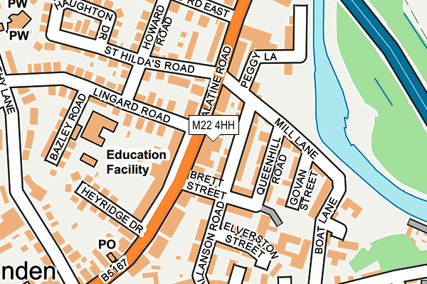 M22 4HH map - OS OpenMap – Local (Ordnance Survey)