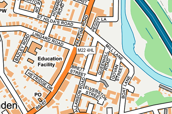 M22 4HL map - OS OpenMap – Local (Ordnance Survey)