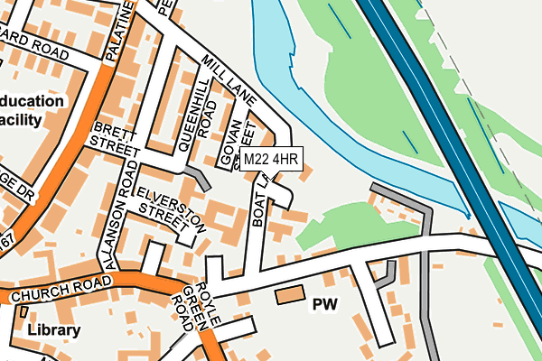 M22 4HR map - OS OpenMap – Local (Ordnance Survey)