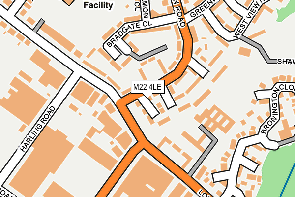 M22 4LE map - OS OpenMap – Local (Ordnance Survey)