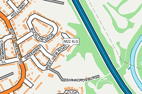 M22 4LG map - OS OpenMap – Local (Ordnance Survey)