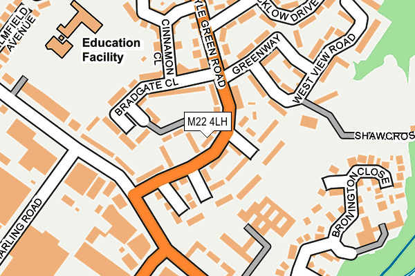 M22 4LH map - OS OpenMap – Local (Ordnance Survey)