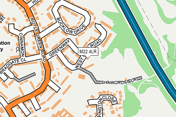 M22 4LR map - OS OpenMap – Local (Ordnance Survey)