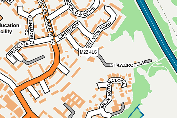 M22 4LS map - OS OpenMap – Local (Ordnance Survey)