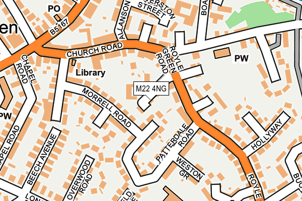 M22 4NG map - OS OpenMap – Local (Ordnance Survey)