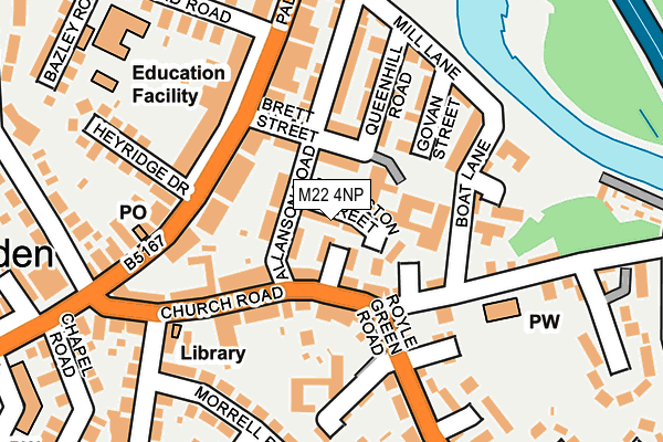 M22 4NP map - OS OpenMap – Local (Ordnance Survey)