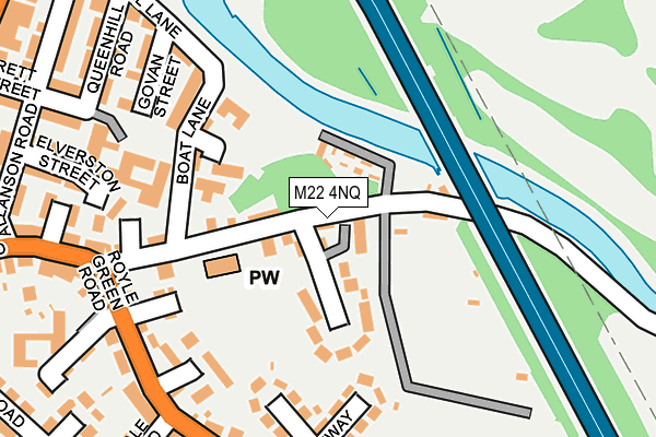 M22 4NQ map - OS OpenMap – Local (Ordnance Survey)