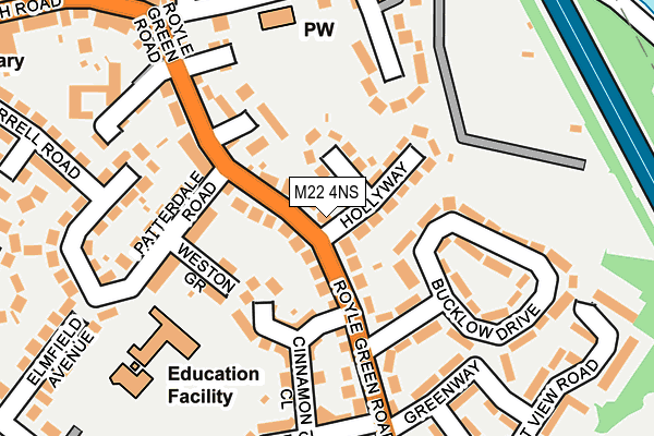 M22 4NS map - OS OpenMap – Local (Ordnance Survey)