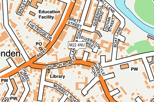 M22 4NU map - OS OpenMap – Local (Ordnance Survey)