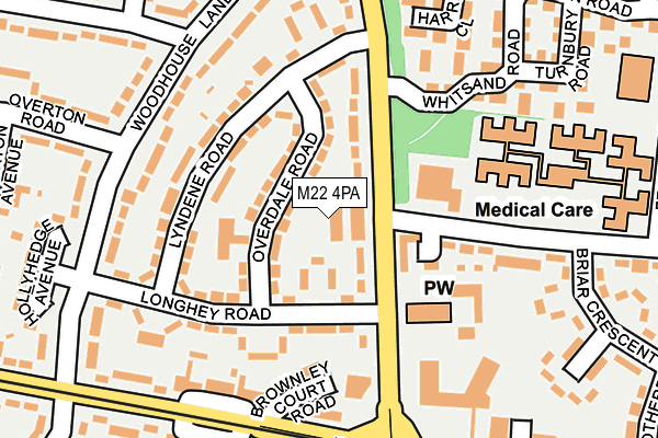 M22 4PA map - OS OpenMap – Local (Ordnance Survey)