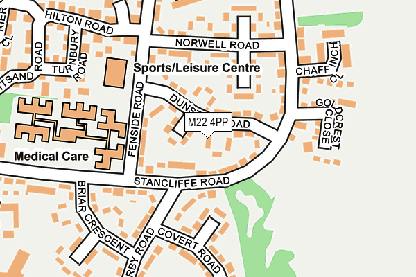 M22 4PP map - OS OpenMap – Local (Ordnance Survey)