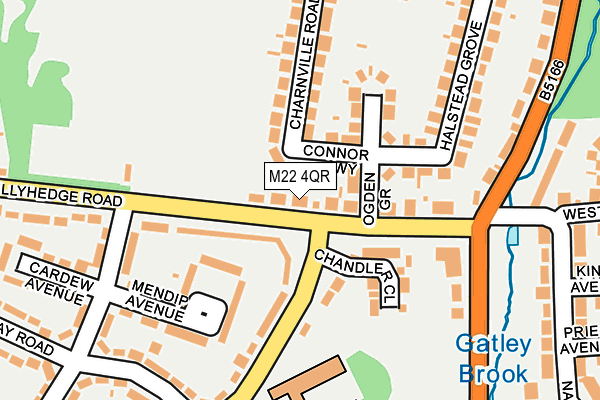 M22 4QR map - OS OpenMap – Local (Ordnance Survey)