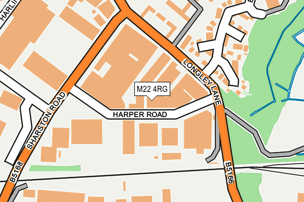 M22 4RG map - OS OpenMap – Local (Ordnance Survey)