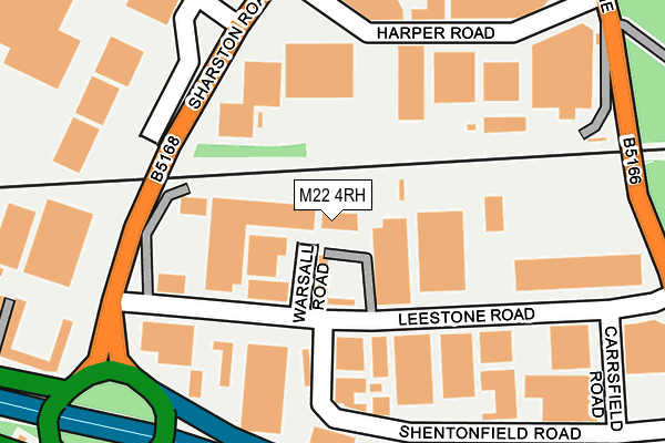 M22 4RH map - OS OpenMap – Local (Ordnance Survey)