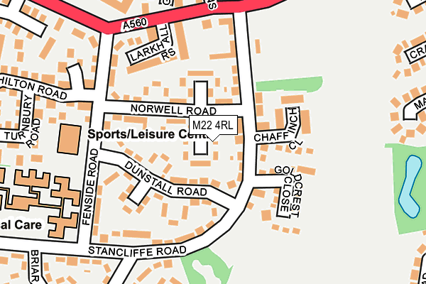 M22 4RL map - OS OpenMap – Local (Ordnance Survey)