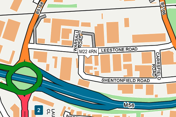 M22 4RN map - OS OpenMap – Local (Ordnance Survey)