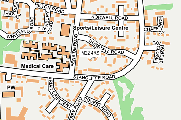 M22 4RS map - OS OpenMap – Local (Ordnance Survey)