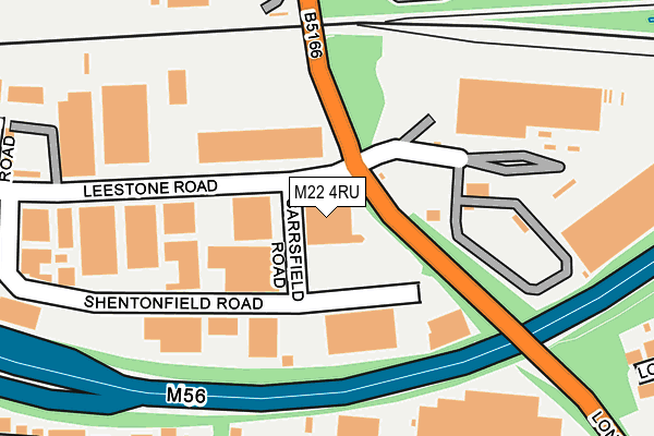 M22 4RU map - OS OpenMap – Local (Ordnance Survey)