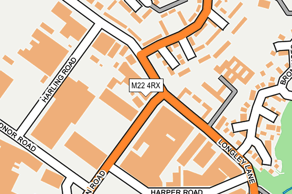 M22 4RX map - OS OpenMap – Local (Ordnance Survey)