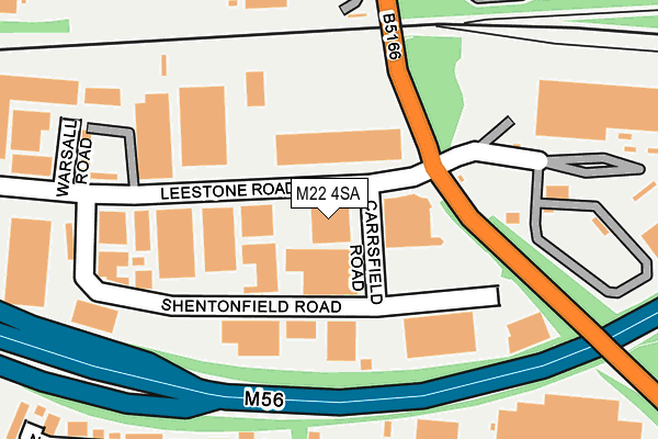 M22 4SA map - OS OpenMap – Local (Ordnance Survey)