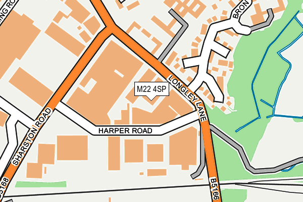 M22 4SP map - OS OpenMap – Local (Ordnance Survey)