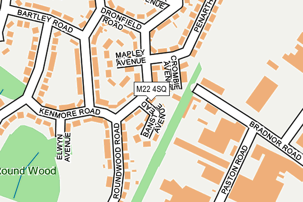 M22 4SQ map - OS OpenMap – Local (Ordnance Survey)