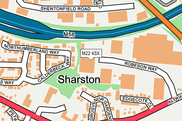 M22 4SX map - OS OpenMap – Local (Ordnance Survey)