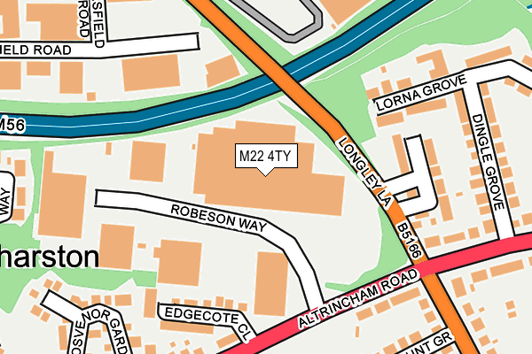 M22 4TY map - OS OpenMap – Local (Ordnance Survey)