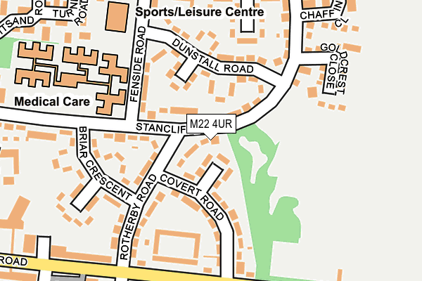 M22 4UR map - OS OpenMap – Local (Ordnance Survey)