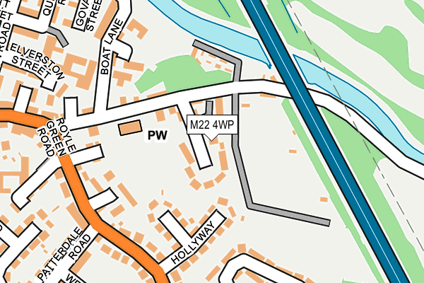 M22 4WP map - OS OpenMap – Local (Ordnance Survey)