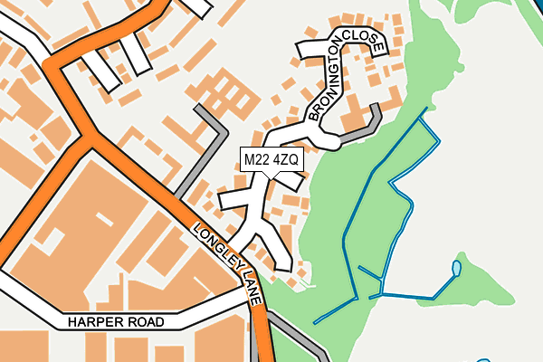 M22 4ZQ map - OS OpenMap – Local (Ordnance Survey)