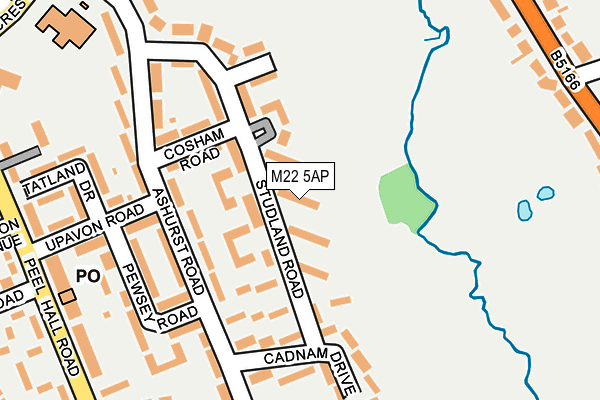 M22 5AP map - OS OpenMap – Local (Ordnance Survey)