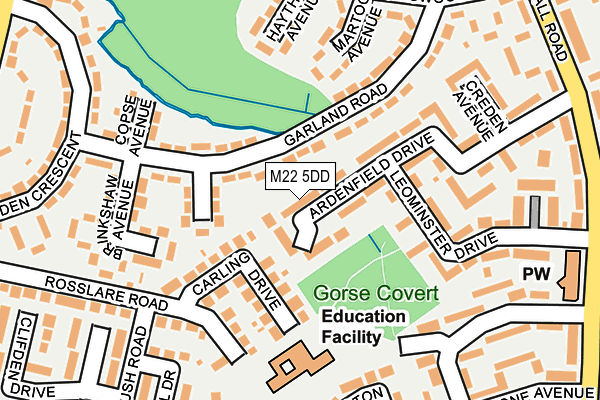 M22 5DD map - OS OpenMap – Local (Ordnance Survey)