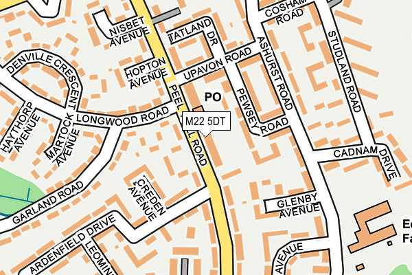 M22 5DT map - OS OpenMap – Local (Ordnance Survey)