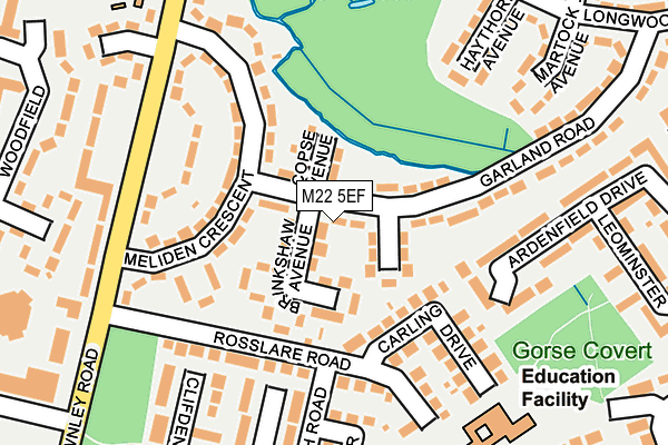 M22 5EF map - OS OpenMap – Local (Ordnance Survey)